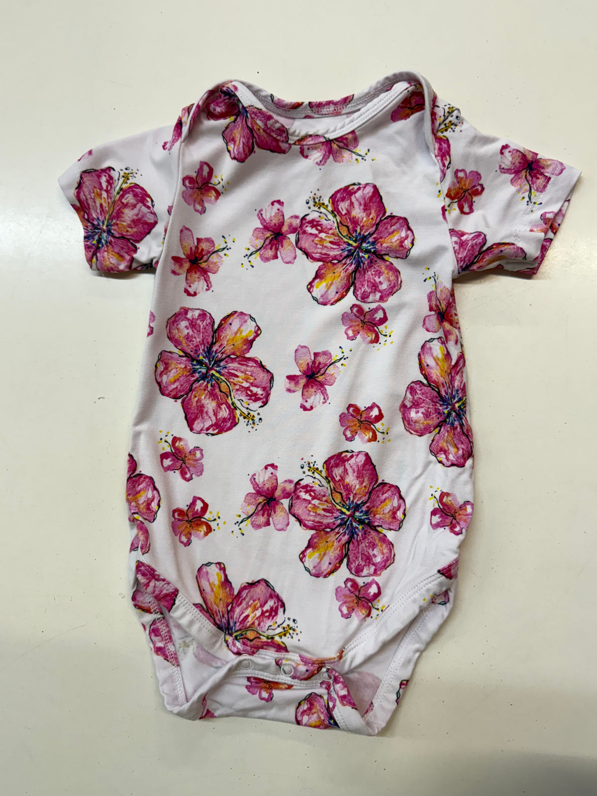 Coco Moon Hibiscus Bodysuit, 6-12m