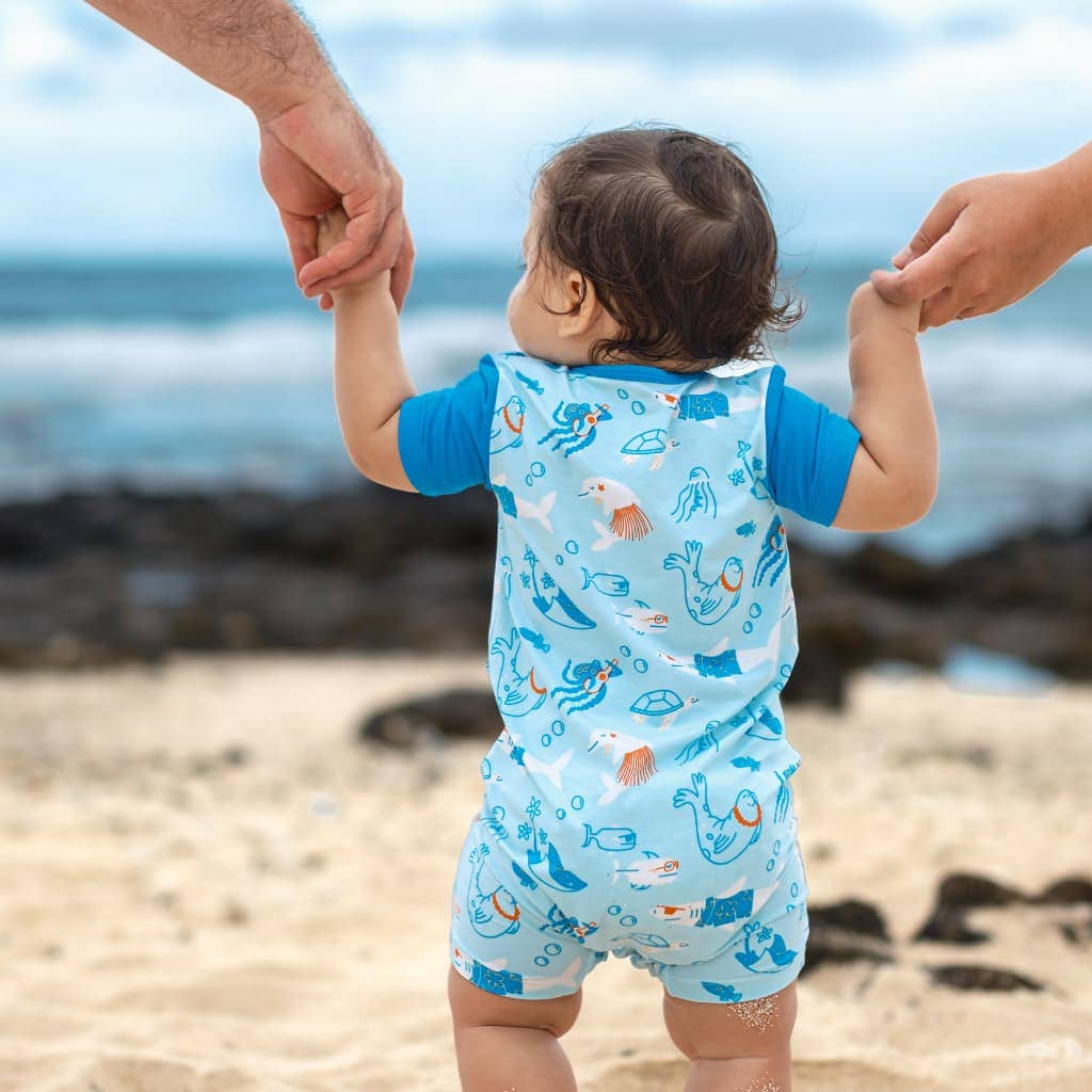 Reef Rascals Shortie Bamboo Romper: 0-6M