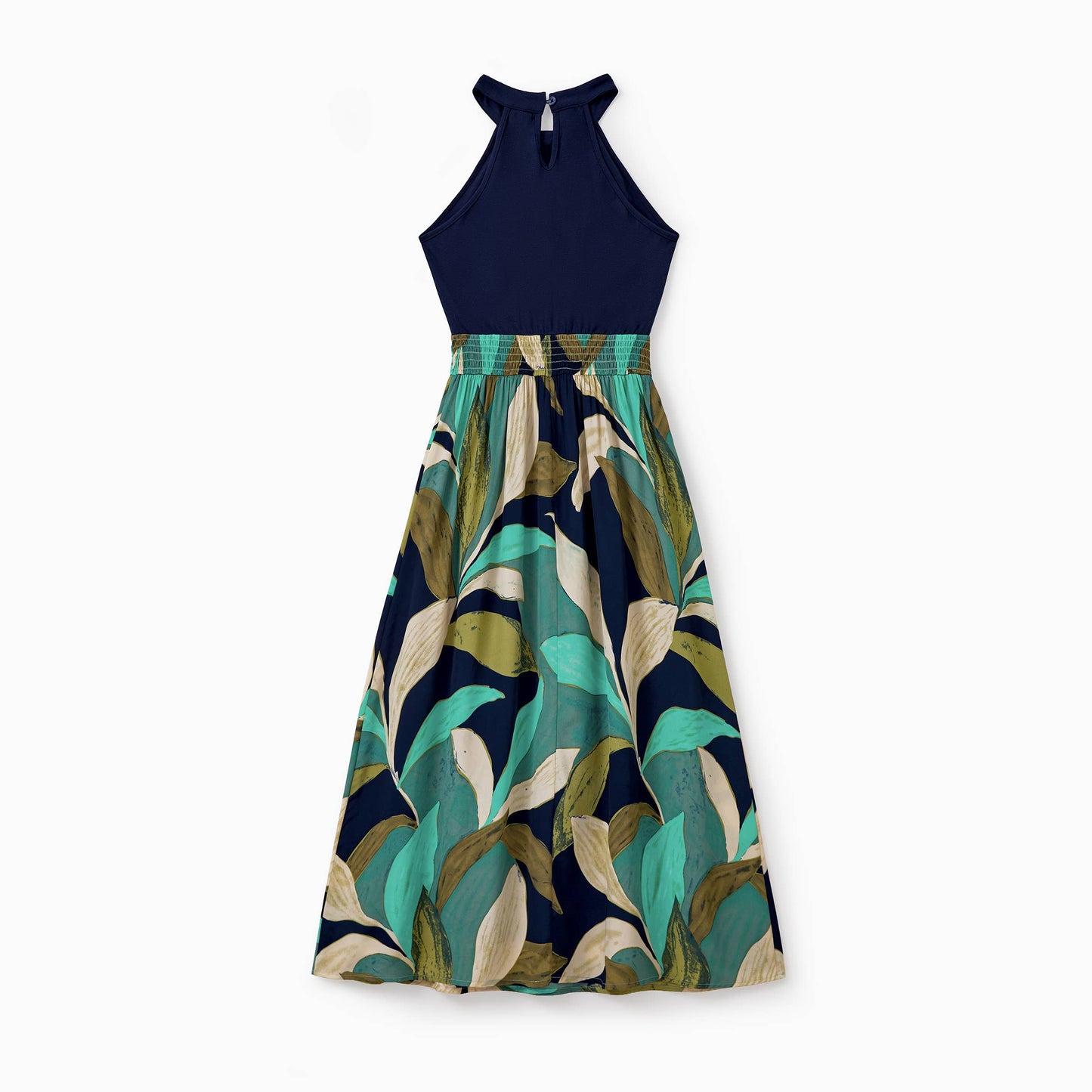 Leaf Romper: Blue: 12-18M