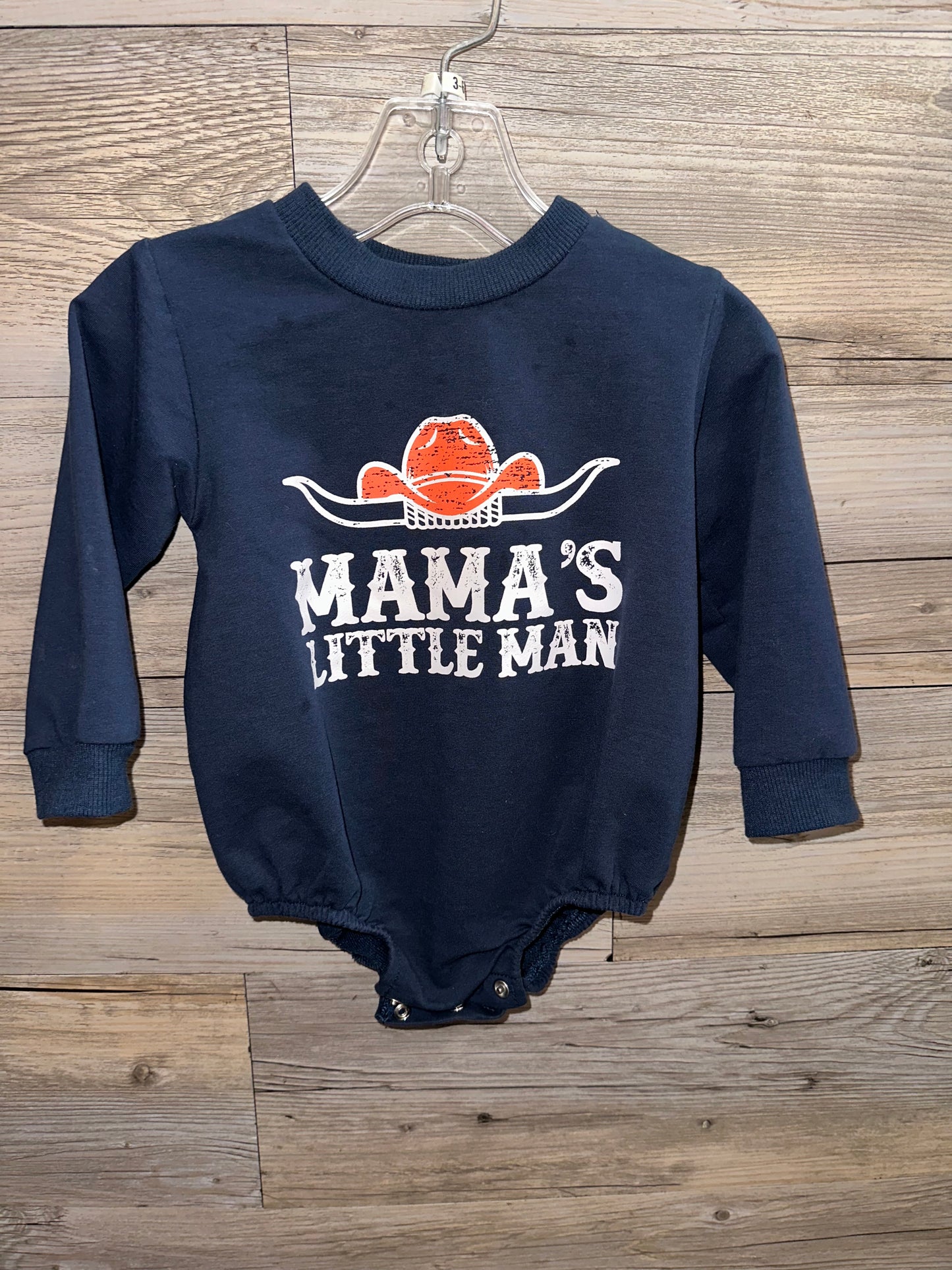 Mama's Little Man Bodysuit, Size 3-6M