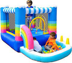 Rainbow Bounce House w/ Ball Pit