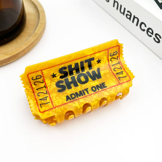 Ticket Hair Claw Clip