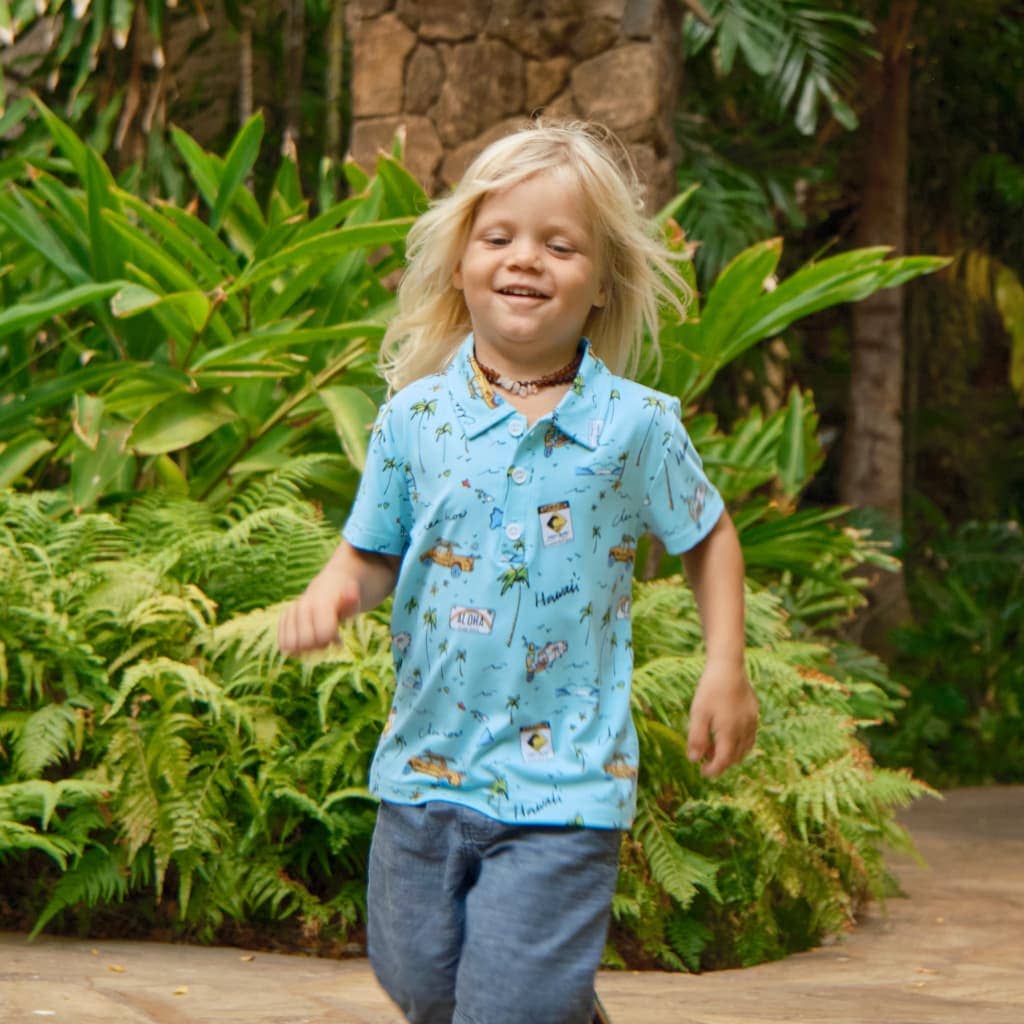 We Go Holoholo Bamboo Polo Shirt: 4T