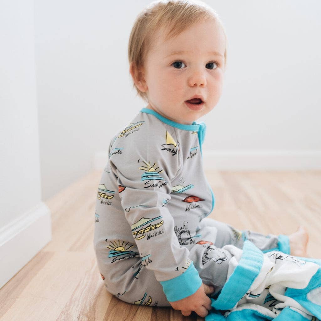 Surf Report Baby Bamboo Coverall: 9-12M