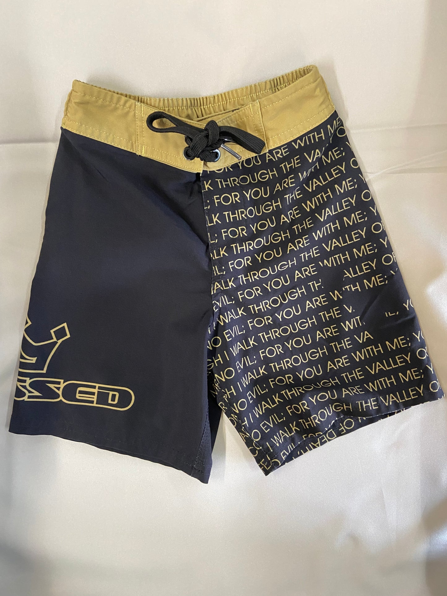 Blessed Black and Gold Shorts, 4t