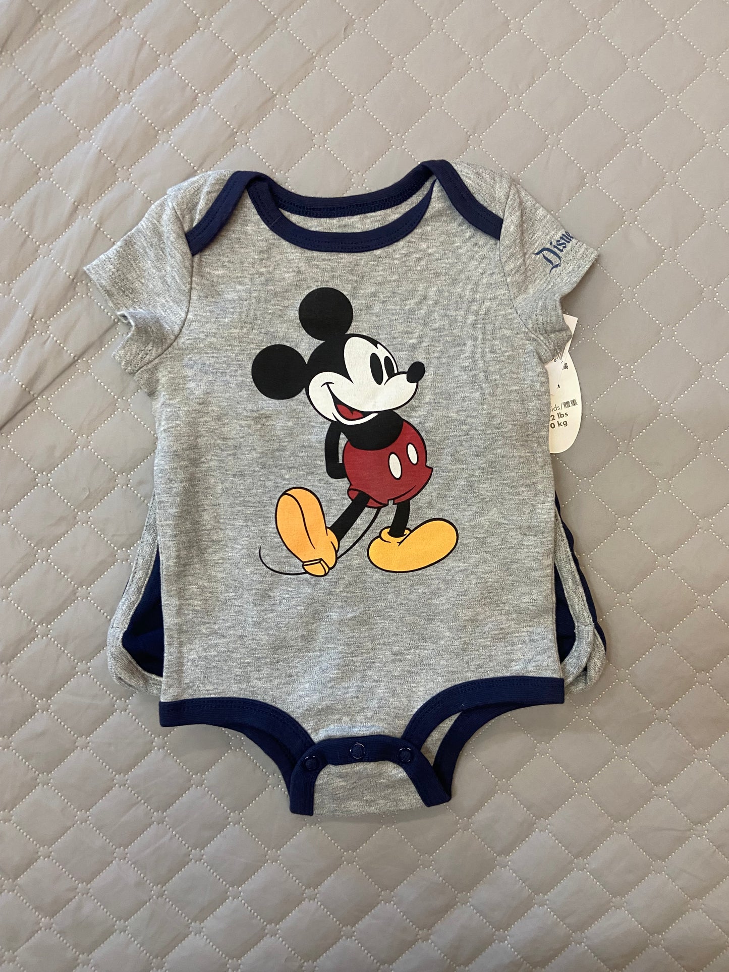 New Disney Mickey Mouse Grey Set, 12m