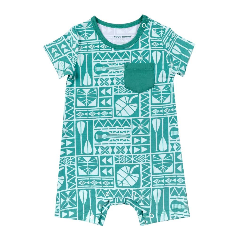Kapa Kulture Shortie Bamboo Romper: 6-12M
