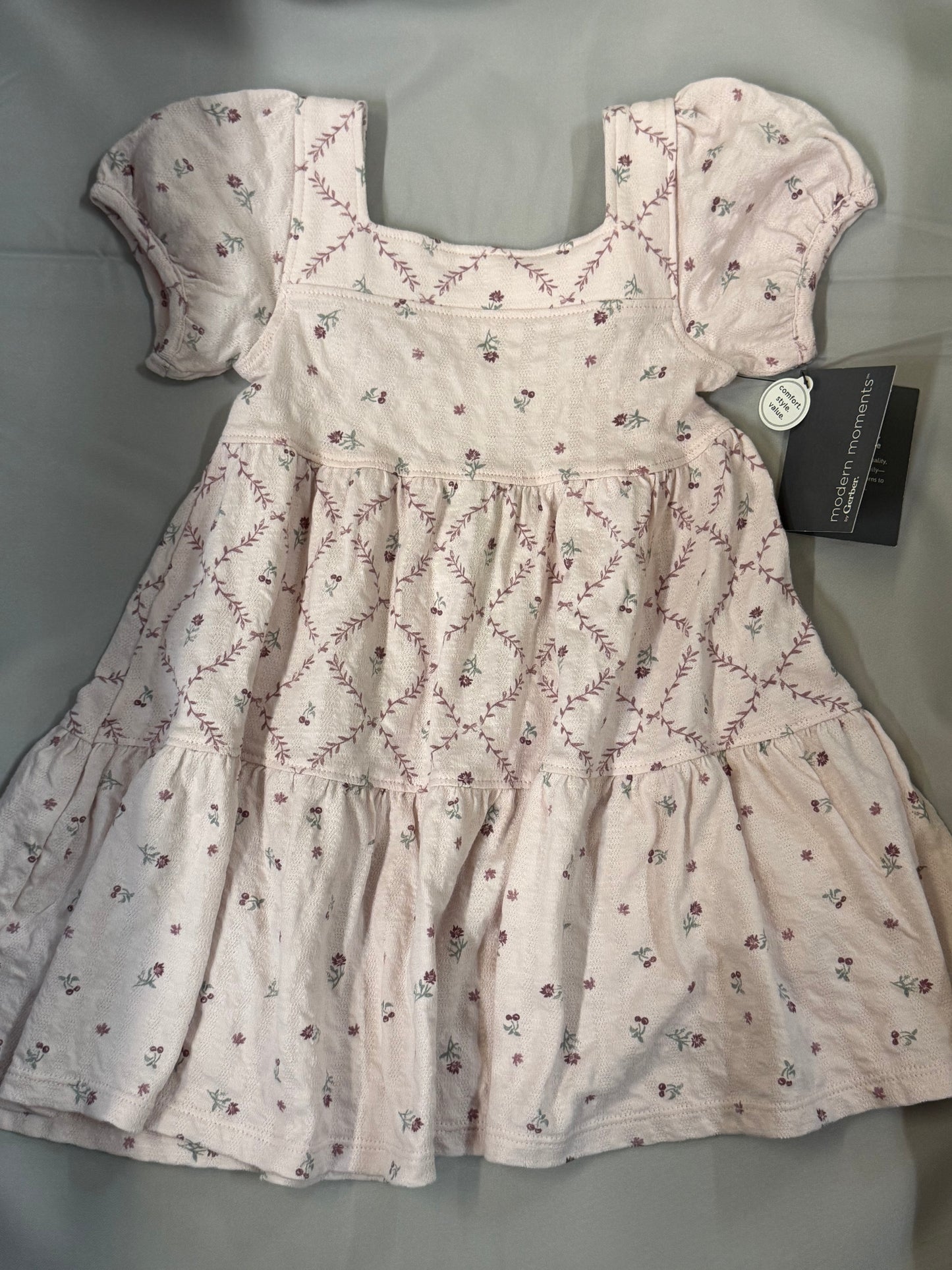 New Light Pink Tiered Dress, 2T