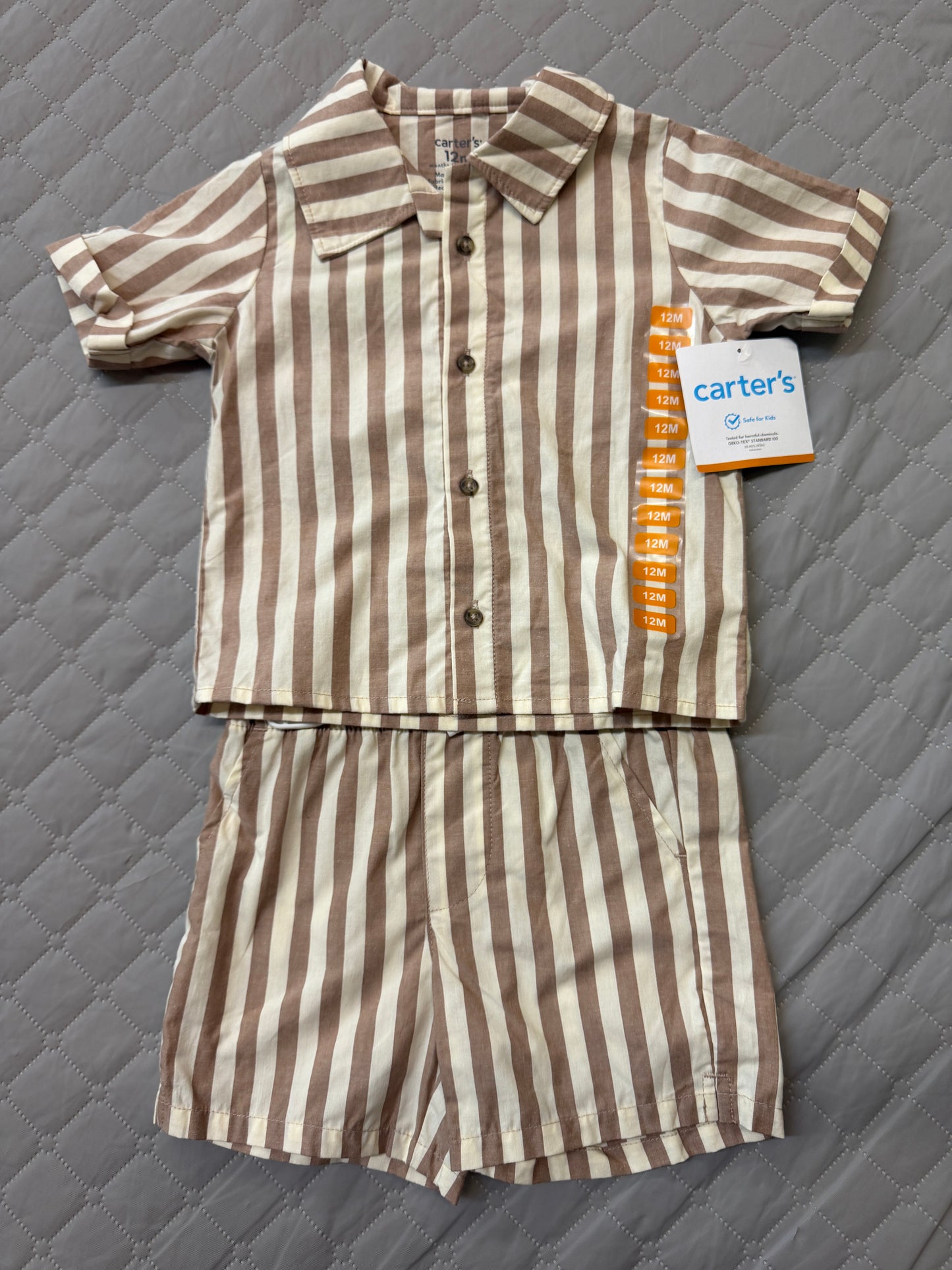 New Carters 2 Piece Collared Set, 12m