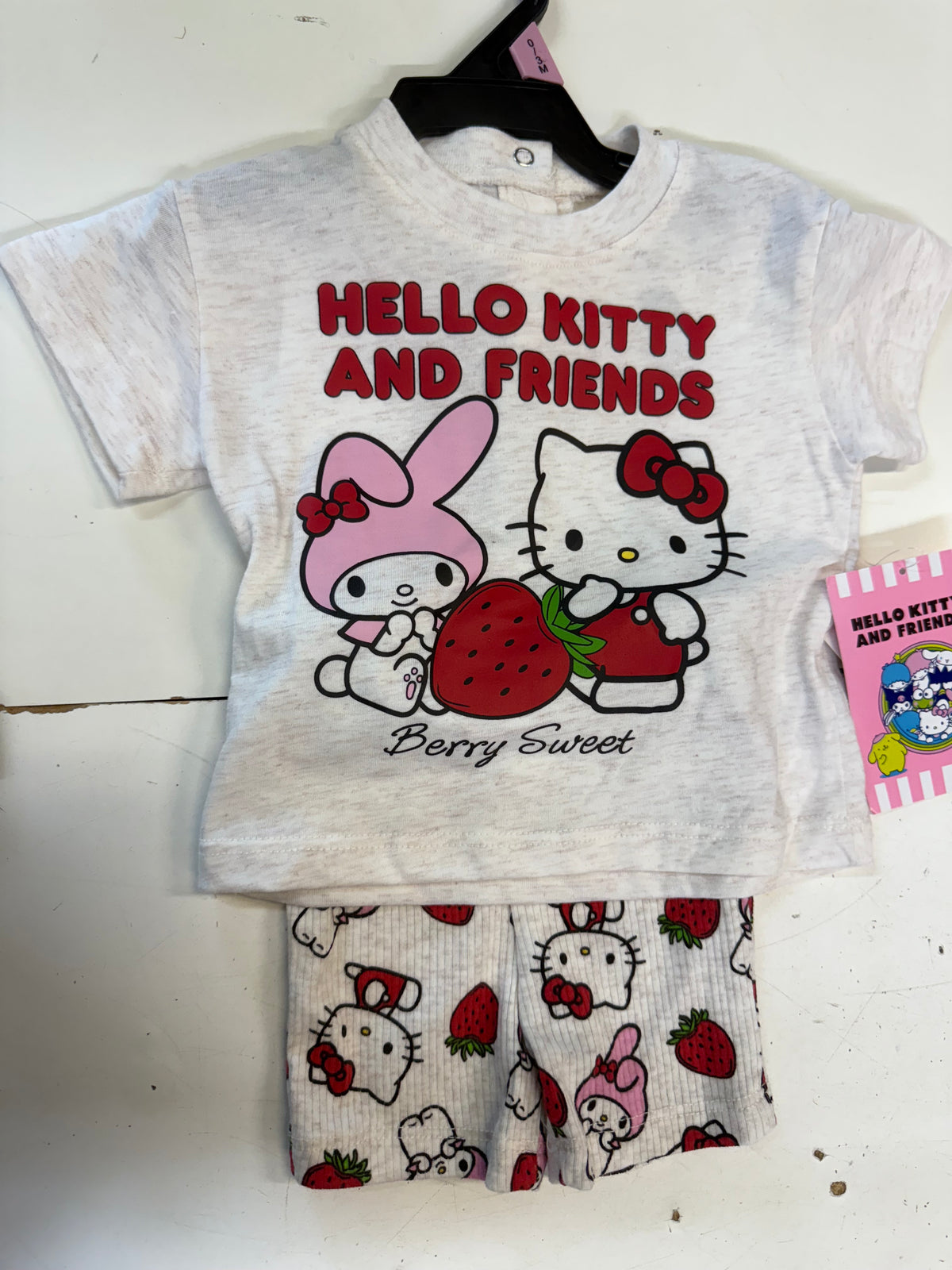 New 2pc Hello Kitty, 0-3m