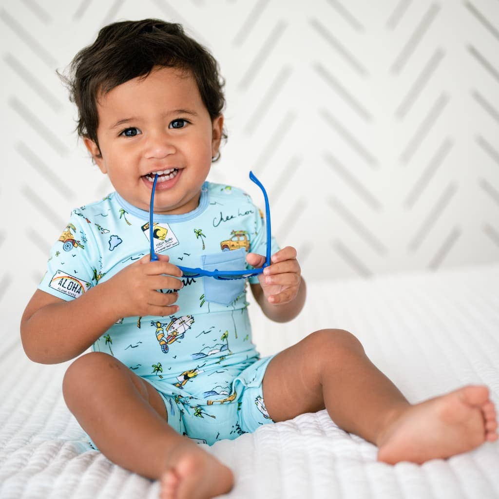 We Go Holoholo Shortie Bamboo Romper: 18-24M