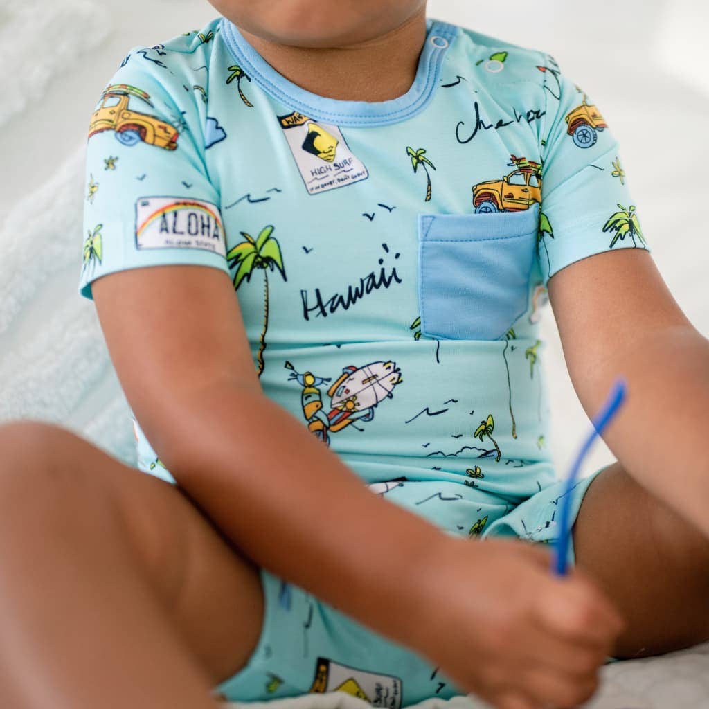 We Go Holoholo Shortie Bamboo Romper: 18-24M