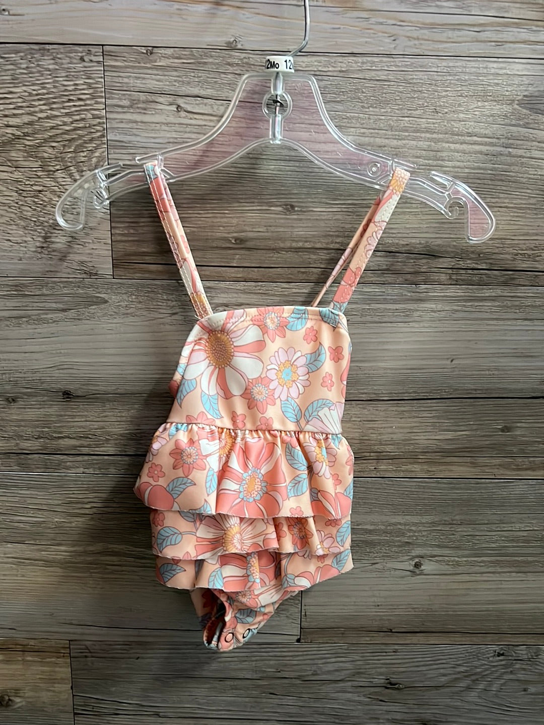 Mini Bean Swimsuit W/ Matching Hat, Size 12M