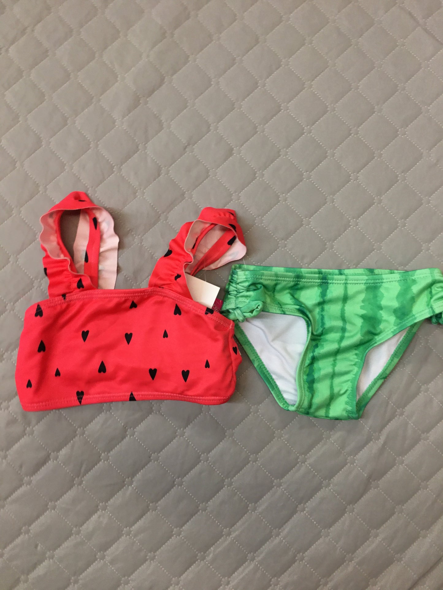 New Watermelon 2 Piece Swim Suit, 2T