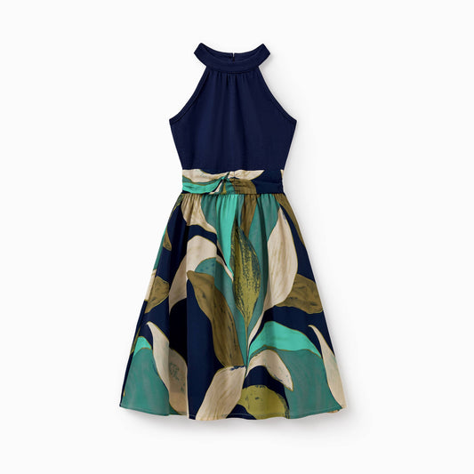 Leaf Dress: Blue: 3-4 Years
