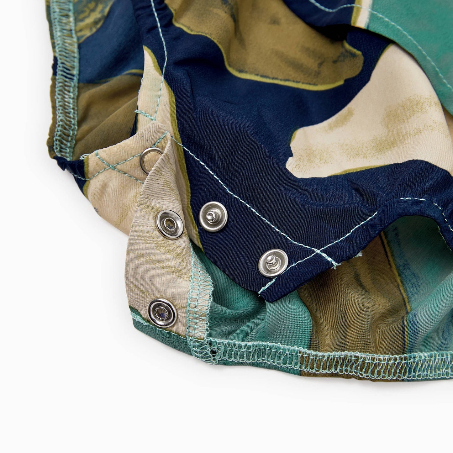 Leaf Romper: Blue: 12-18M