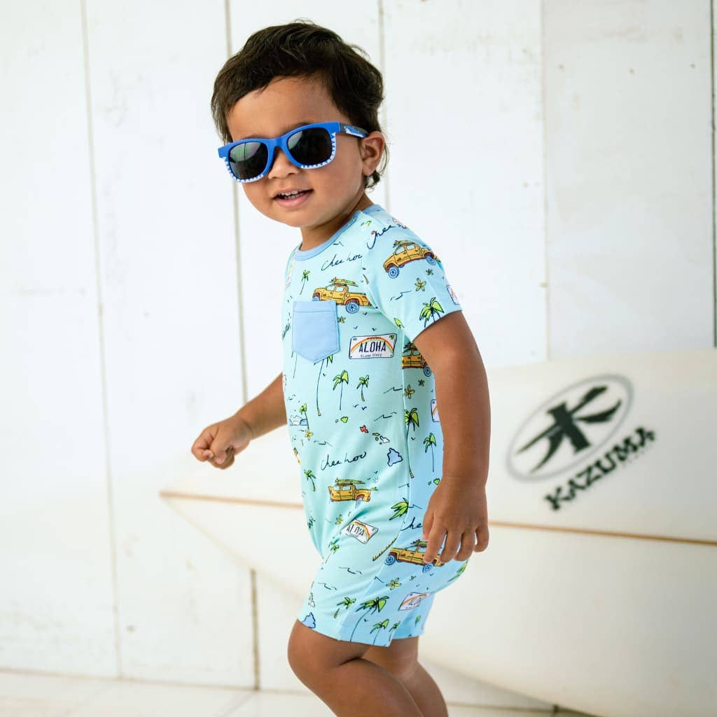 We Go Holoholo Shortie Bamboo Romper: 18-24M