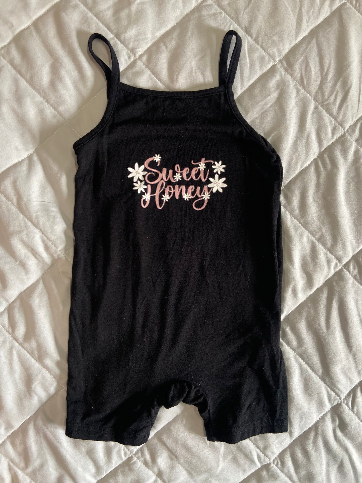 Black Tank Top Romper, 12m