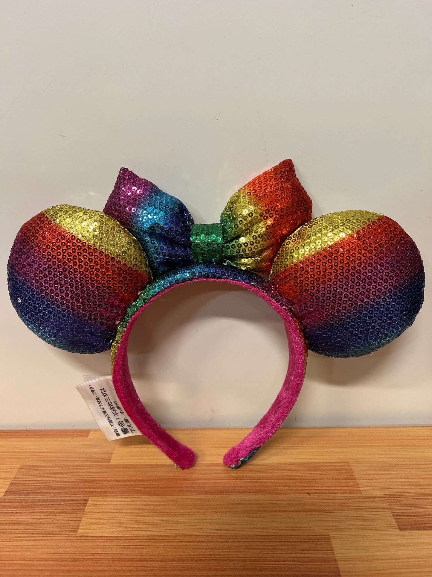 Disney Parks Sequin Rainbow Minnie Mouse Ears Headband
