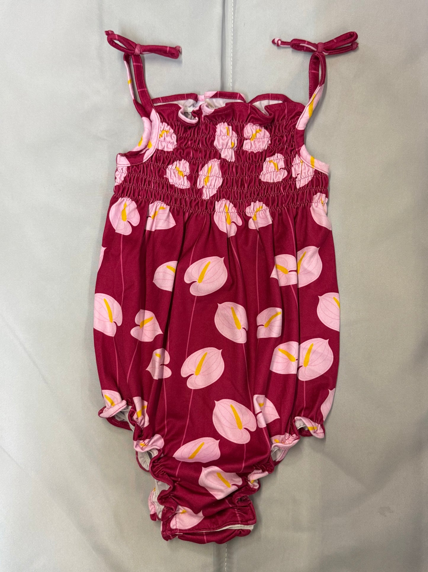 Anthurium Bubble Romper, 12m