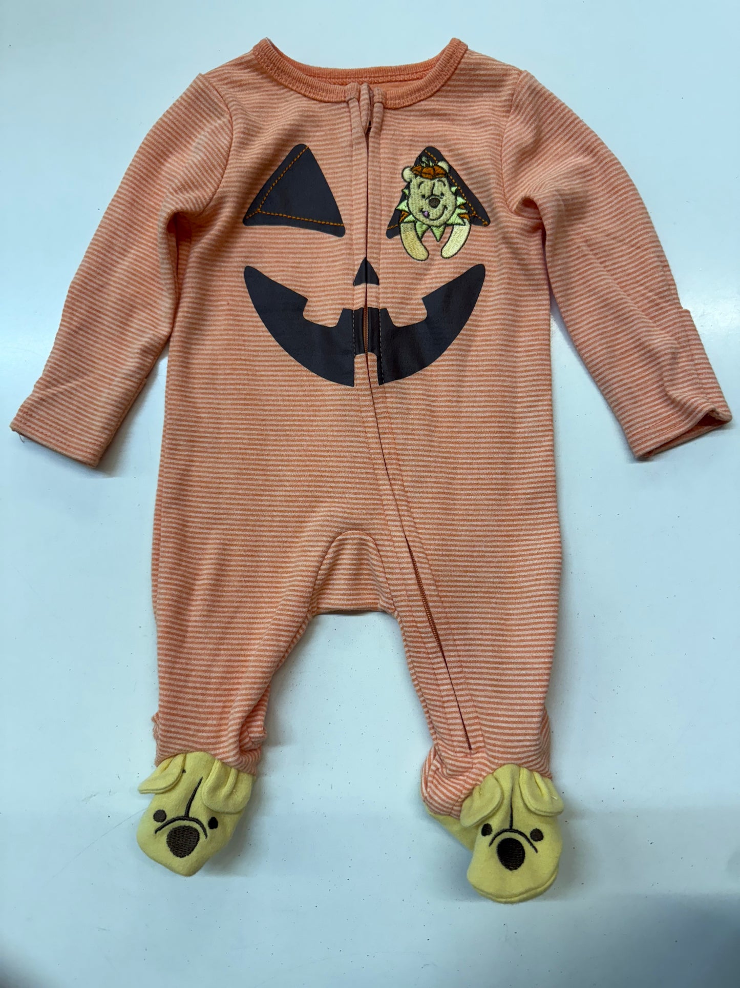 Pooh Pumpkin Bodysuit, Newborn