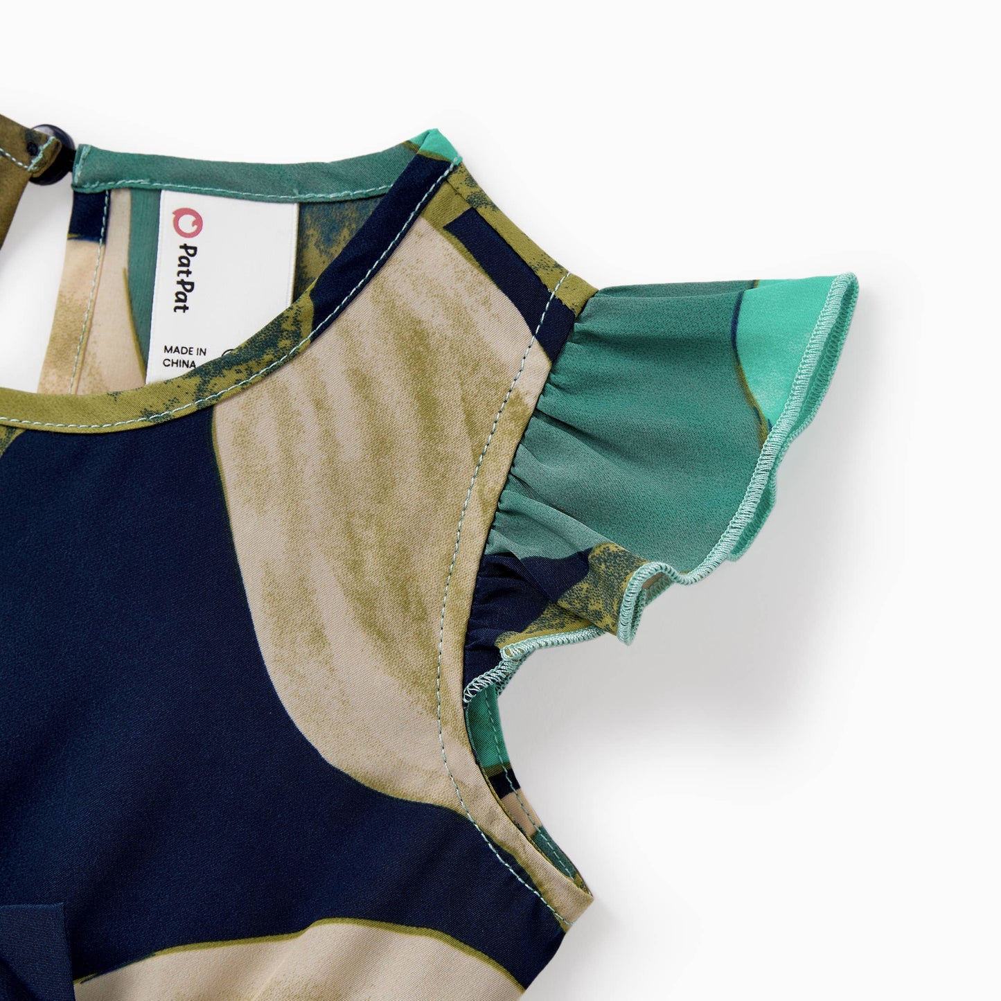 Leaf Romper: Blue: 12-18M