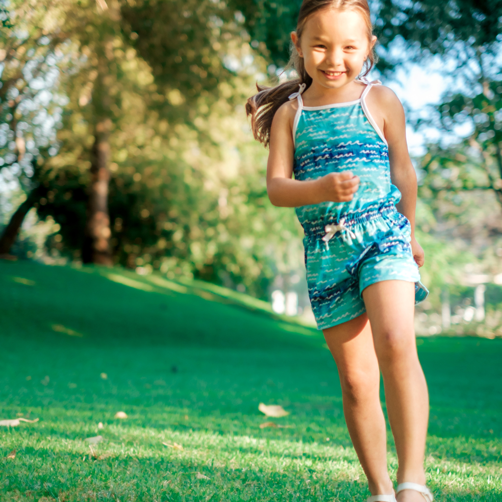 Nalu Girl's Shortie Bamboo Romper: 3T