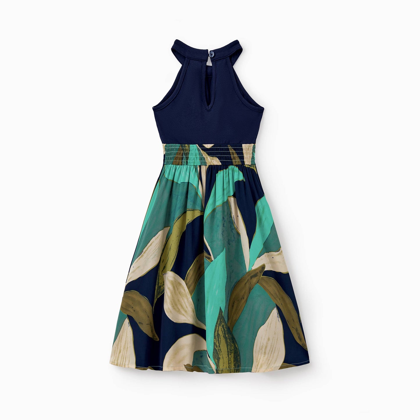 Leaf Romper: Blue: 12-18M