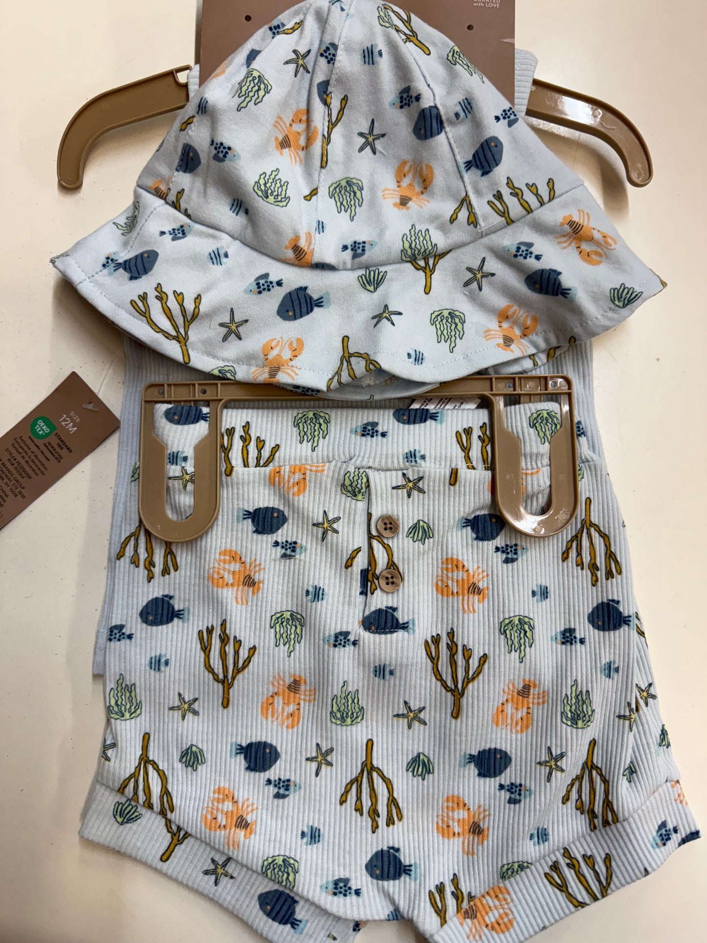 New Blue Chickpea Fish 3pc Set, 18m