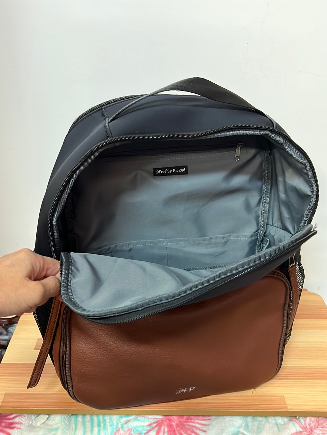 Freshly Picked Leather Neoprene Backpack