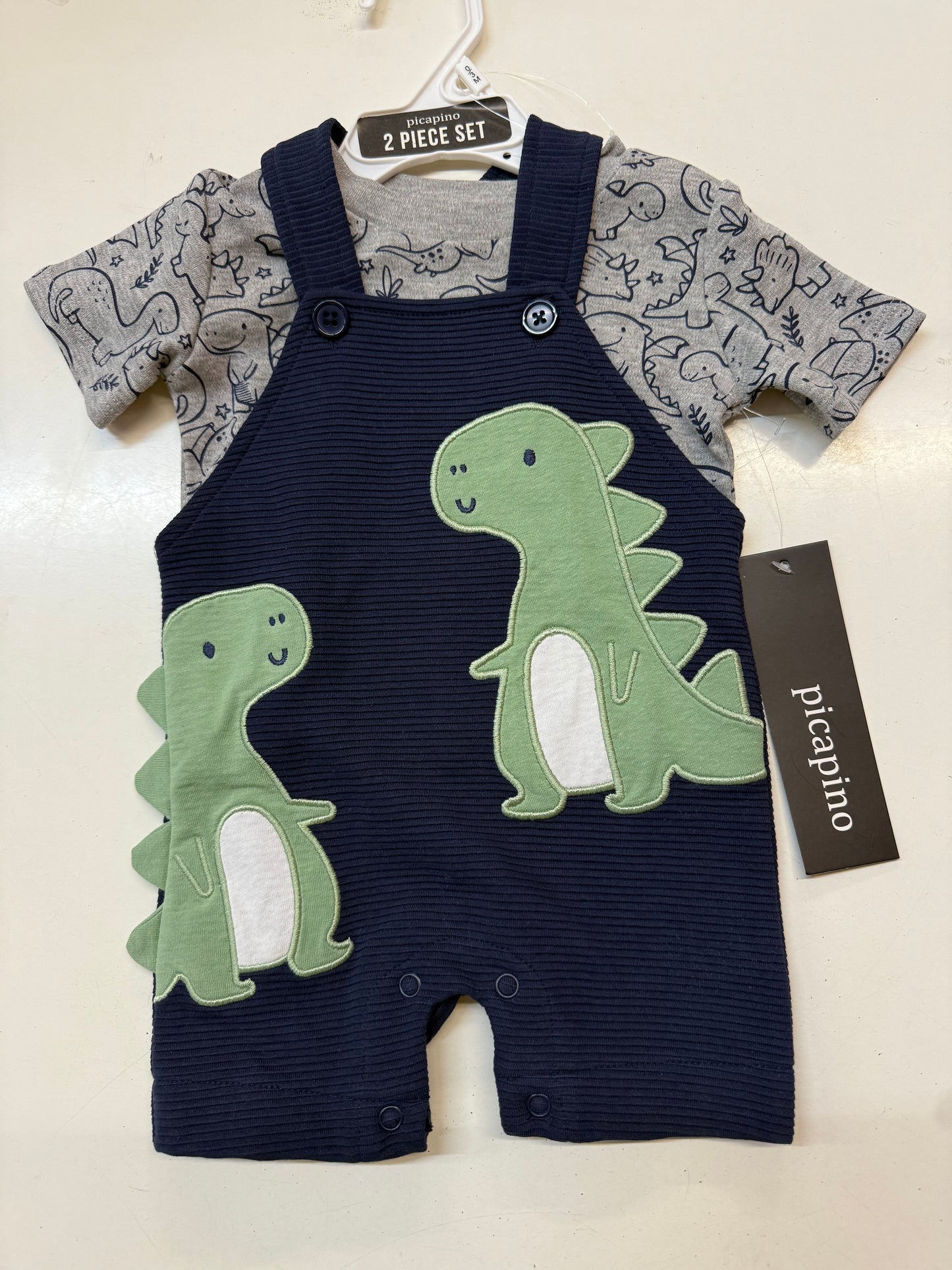New Dinosaur 2pc Set, 0-3m