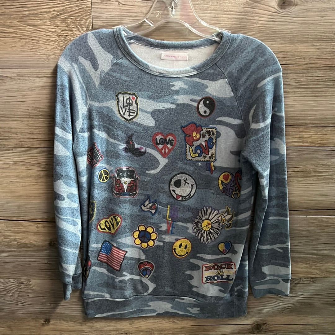 Aqua Camo Long Sleeve, Size 14/16