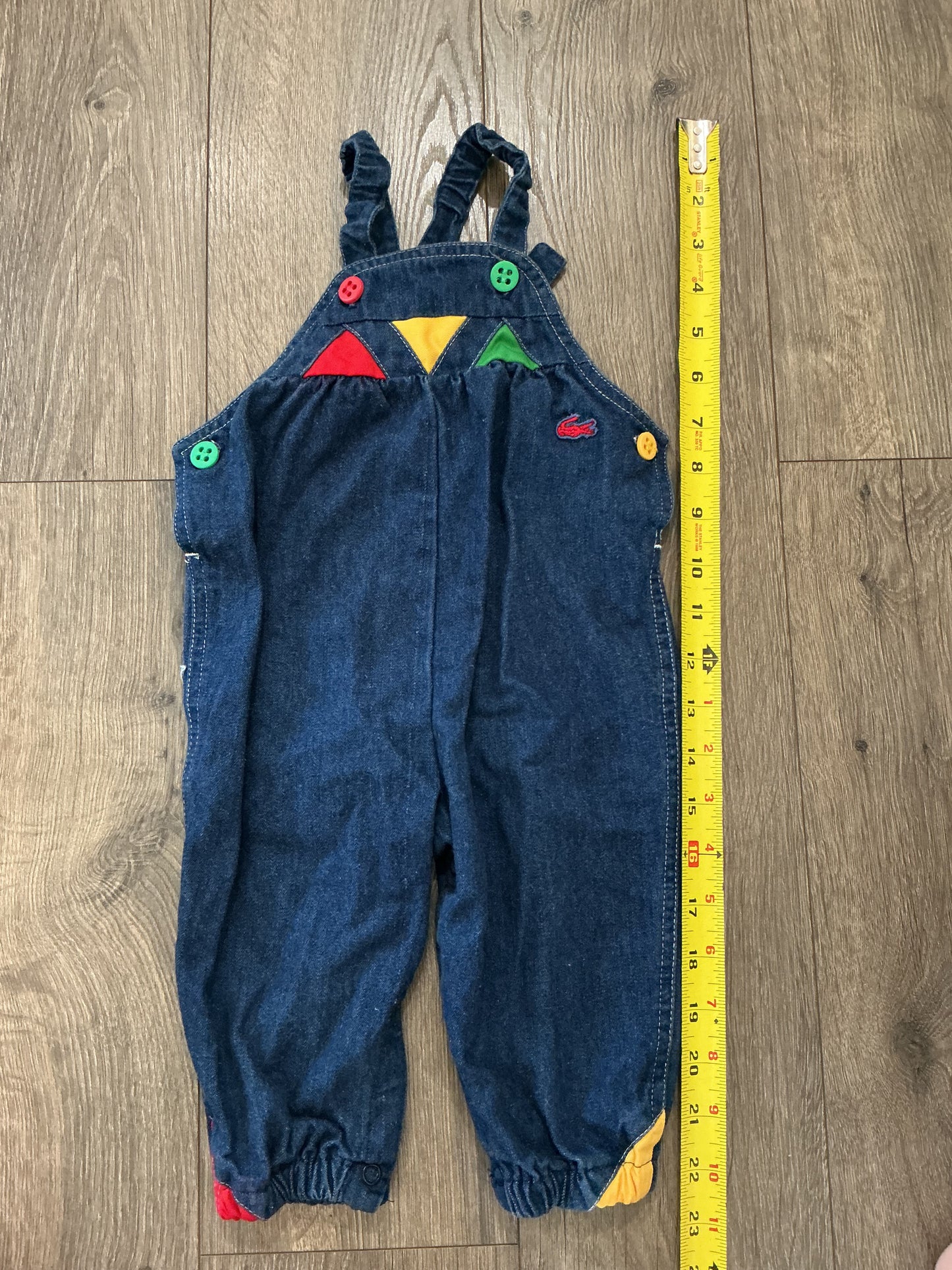 Vintage Overalls Izod Lacoste 12 months Made USA denim Rare