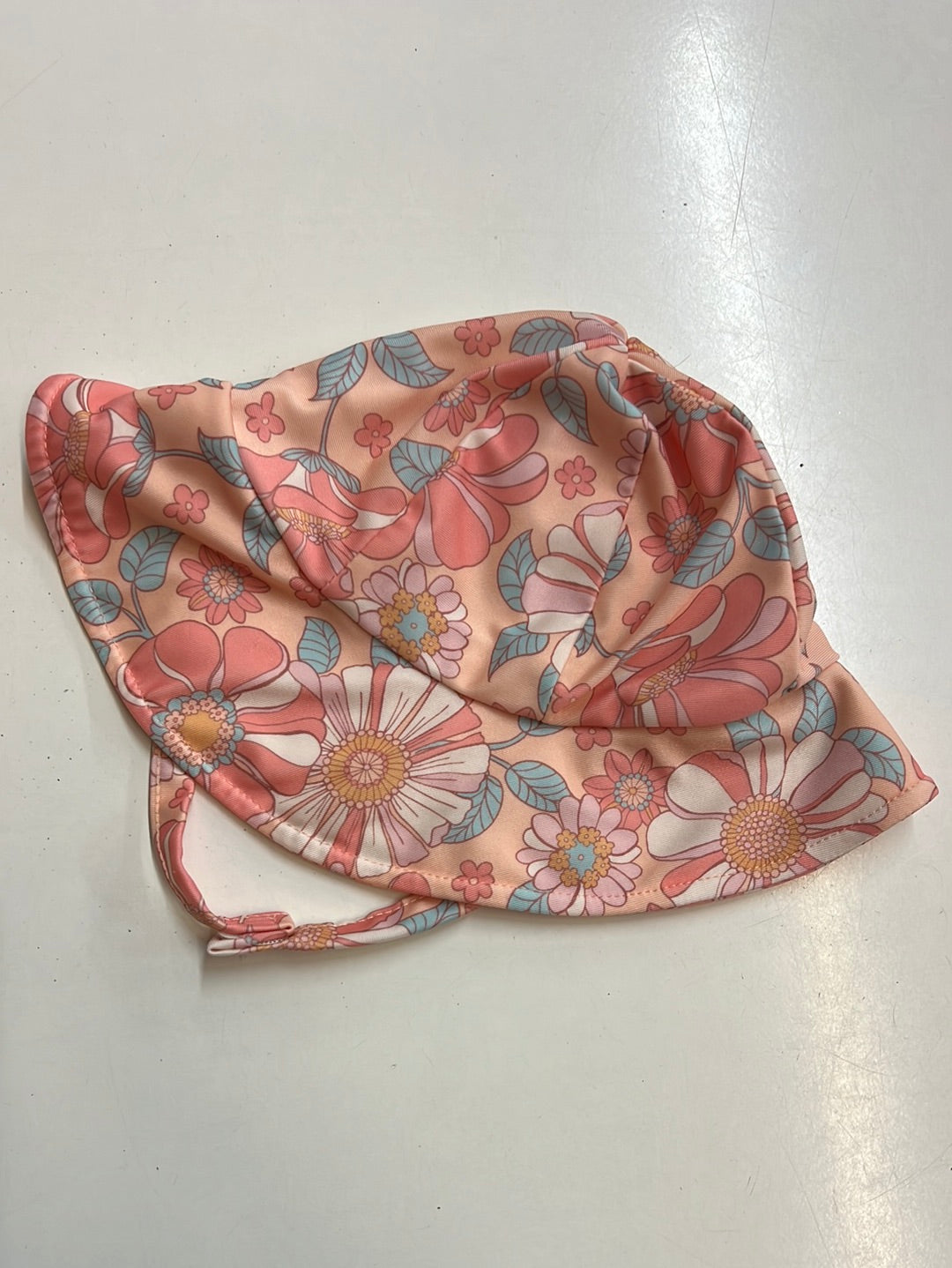 Mini Bean Swimsuit W/ Matching Hat, Size 12M