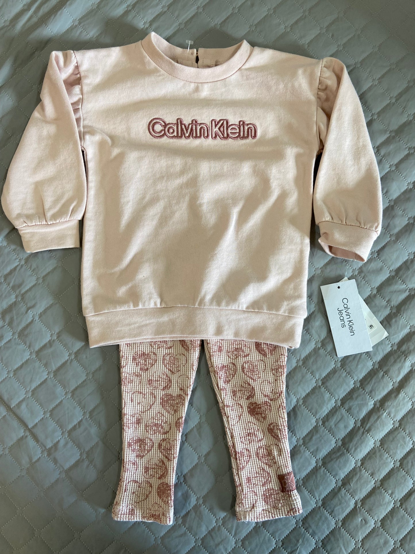 New Calvin Klein Pink 2 Piece Set, 24m