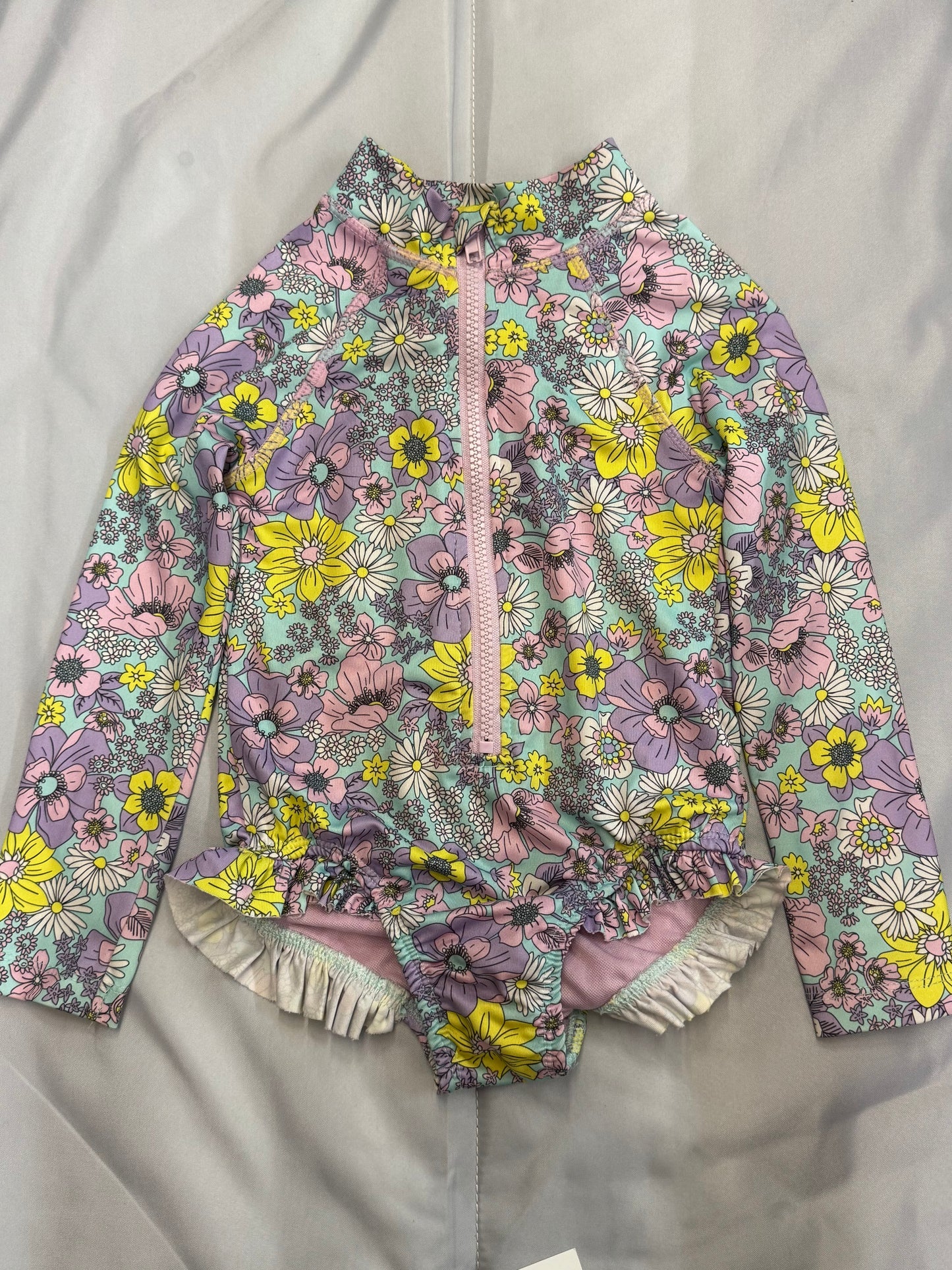Pastel Floral Swim, 4T