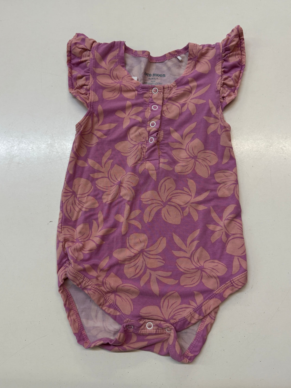 Coco Moon Plumeria Bodysuit, 6-12m