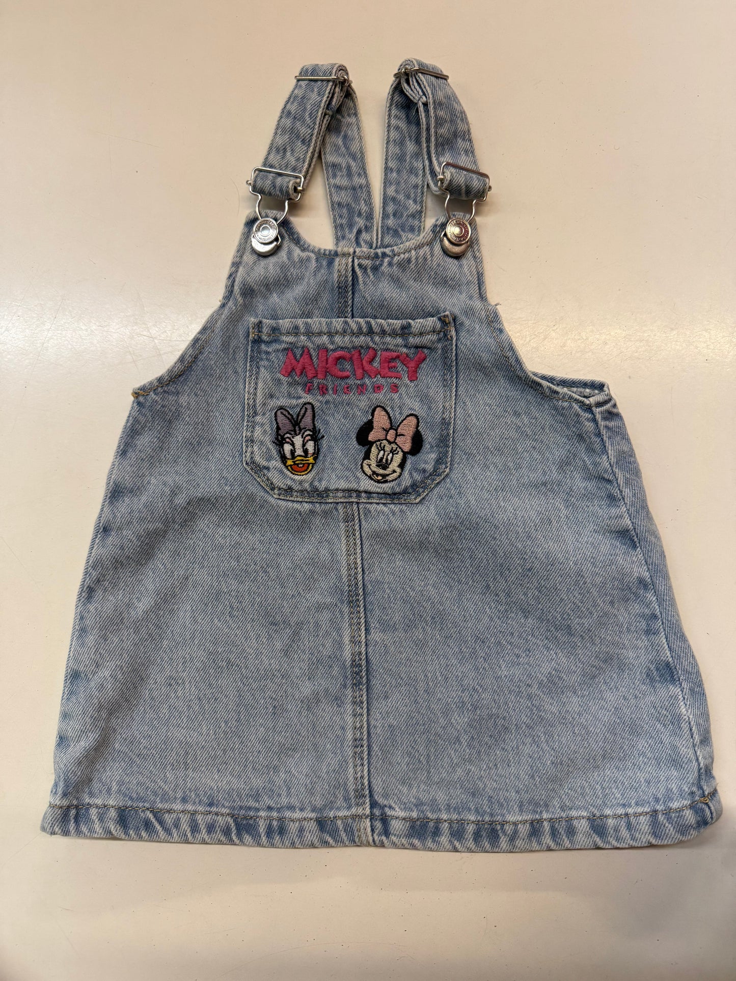 Minnie and Daisy Overall Dress, 12-18m