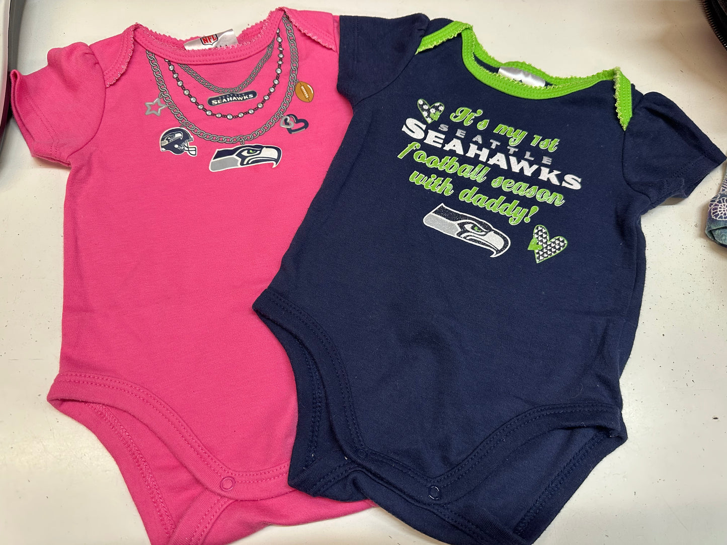 NFL Seahawks Onesie Set, 3-6 Months