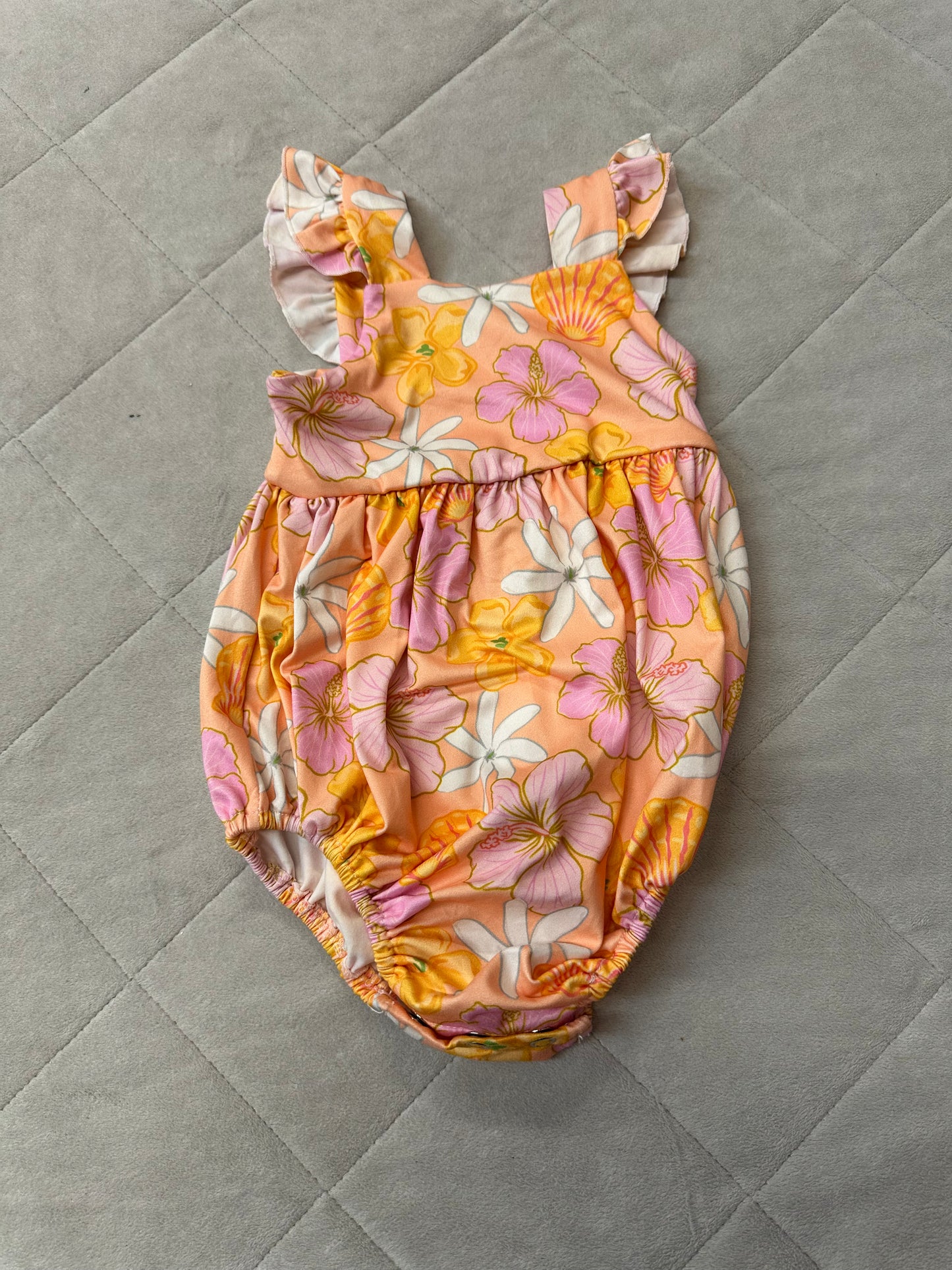 Kulewa Co Sunrise Shell Hauoli Romper, Size 9-12M