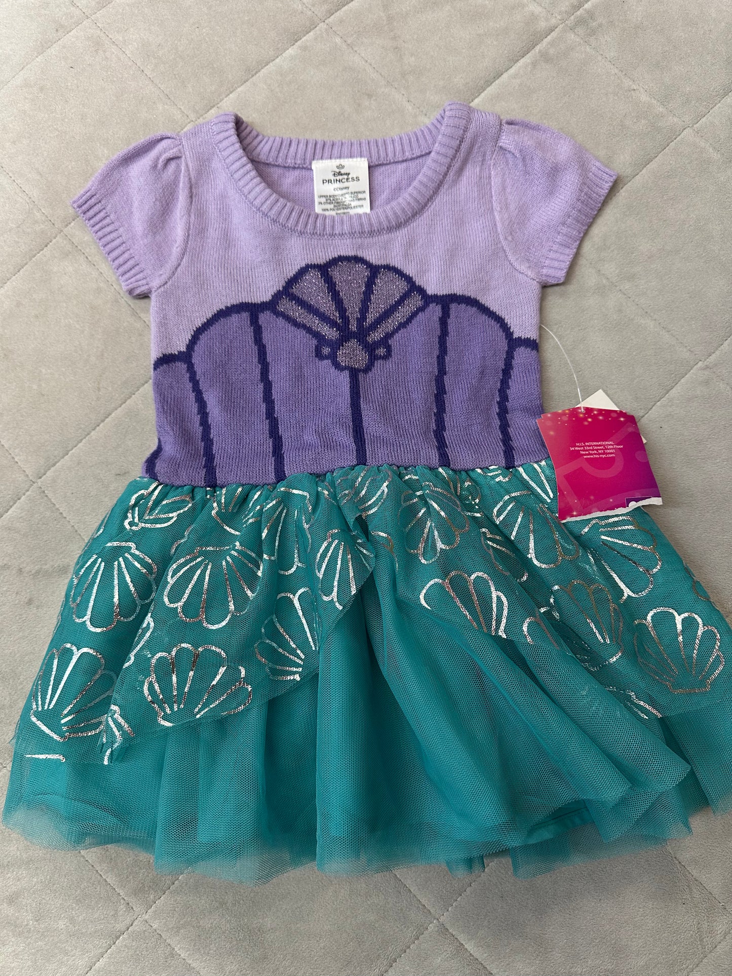 New Disney Princess Ariel Dress, Size 12M