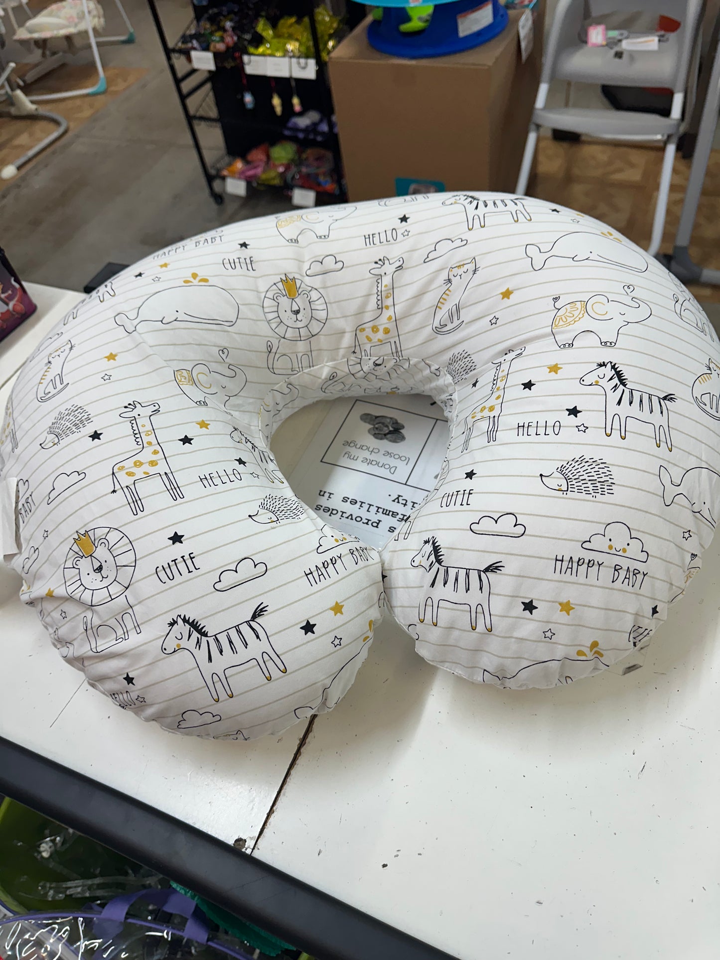 Boppy Pillow, Stripe/Animal