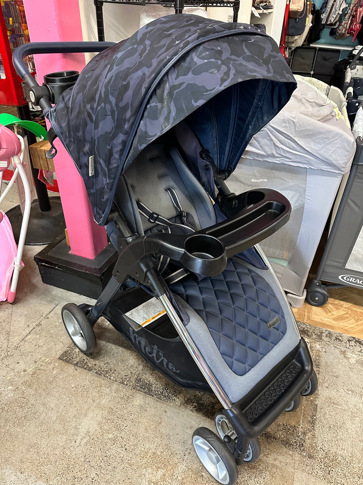 Monbebe Metro Stroller, Navy Camo