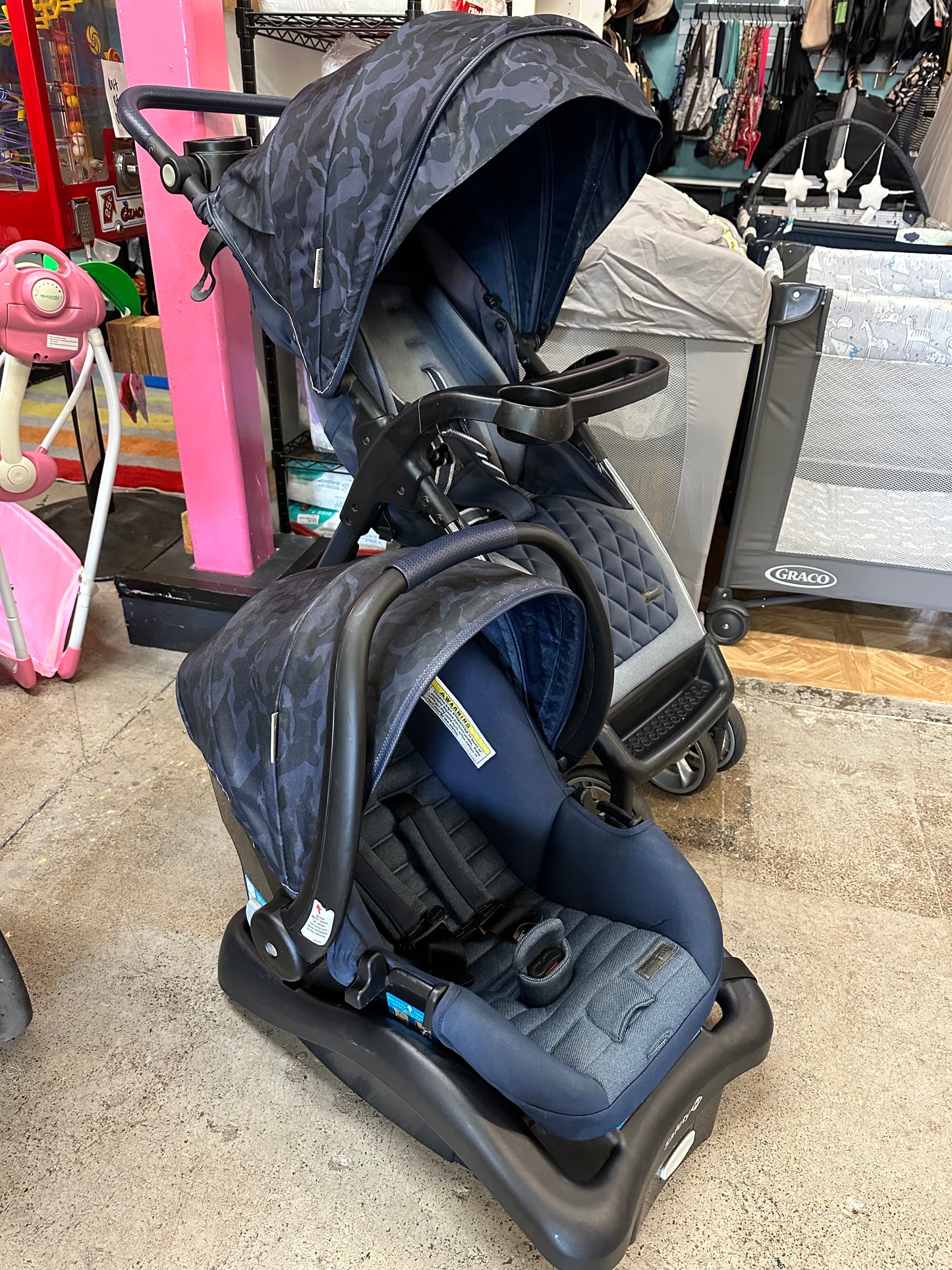 Monbebe Metro Stroller, Navy Camo