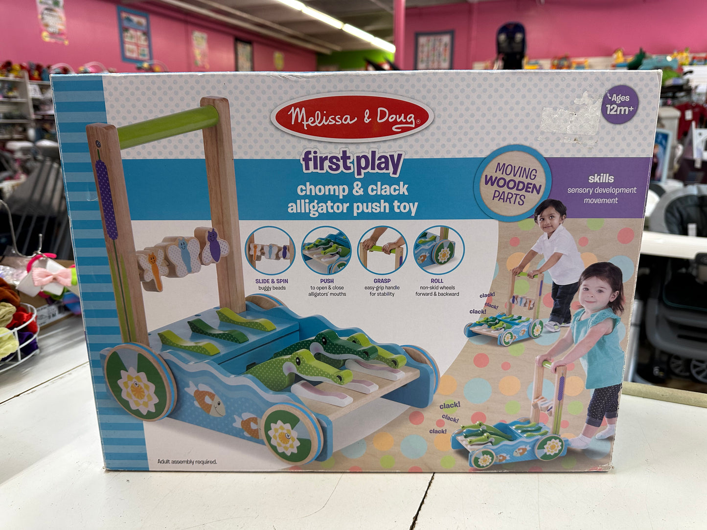 New Melissa & Doug Chomp & Clack Alligator Toy