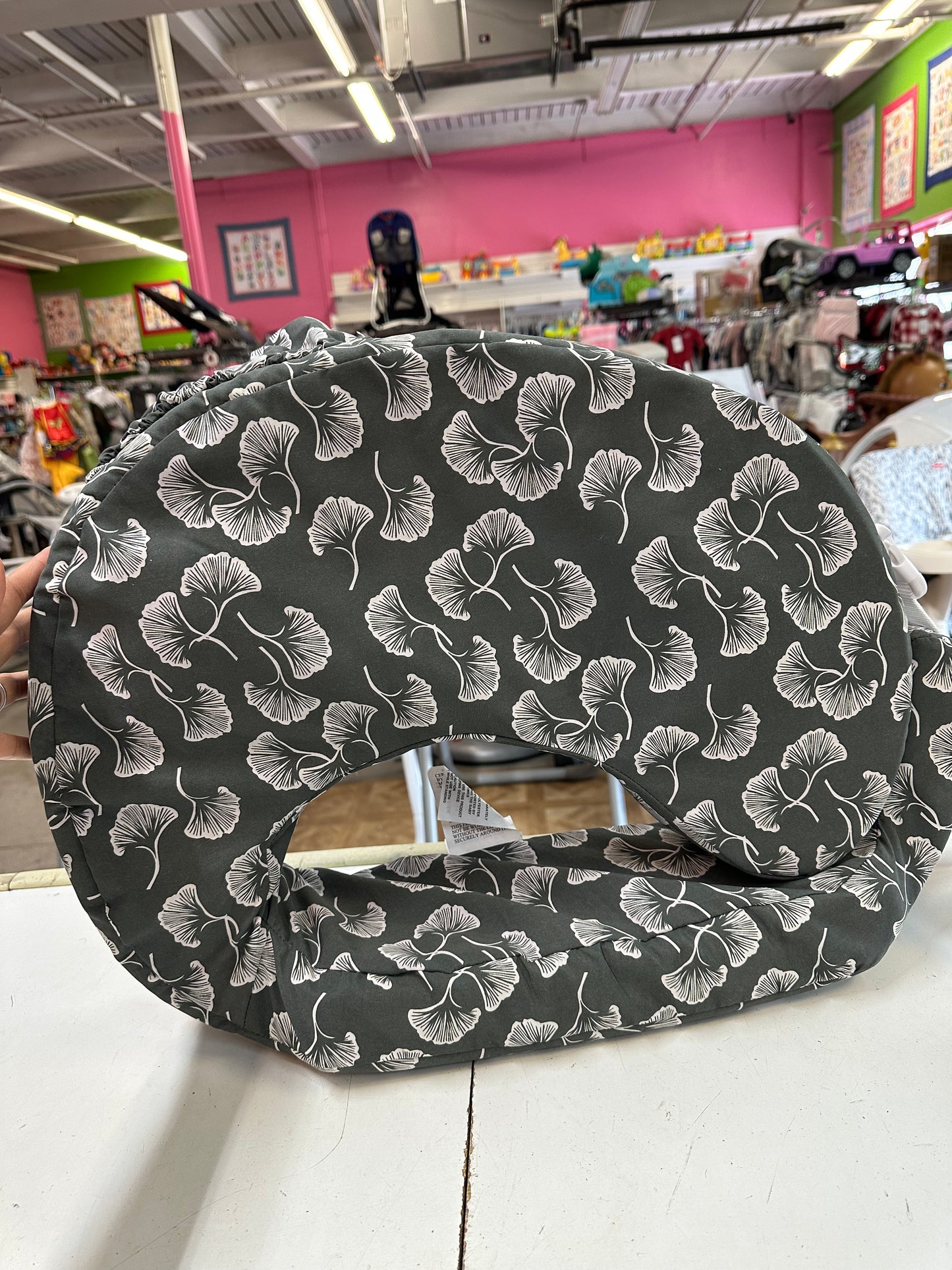 My Brest Friend Nursing Pillow, Grey/Fans