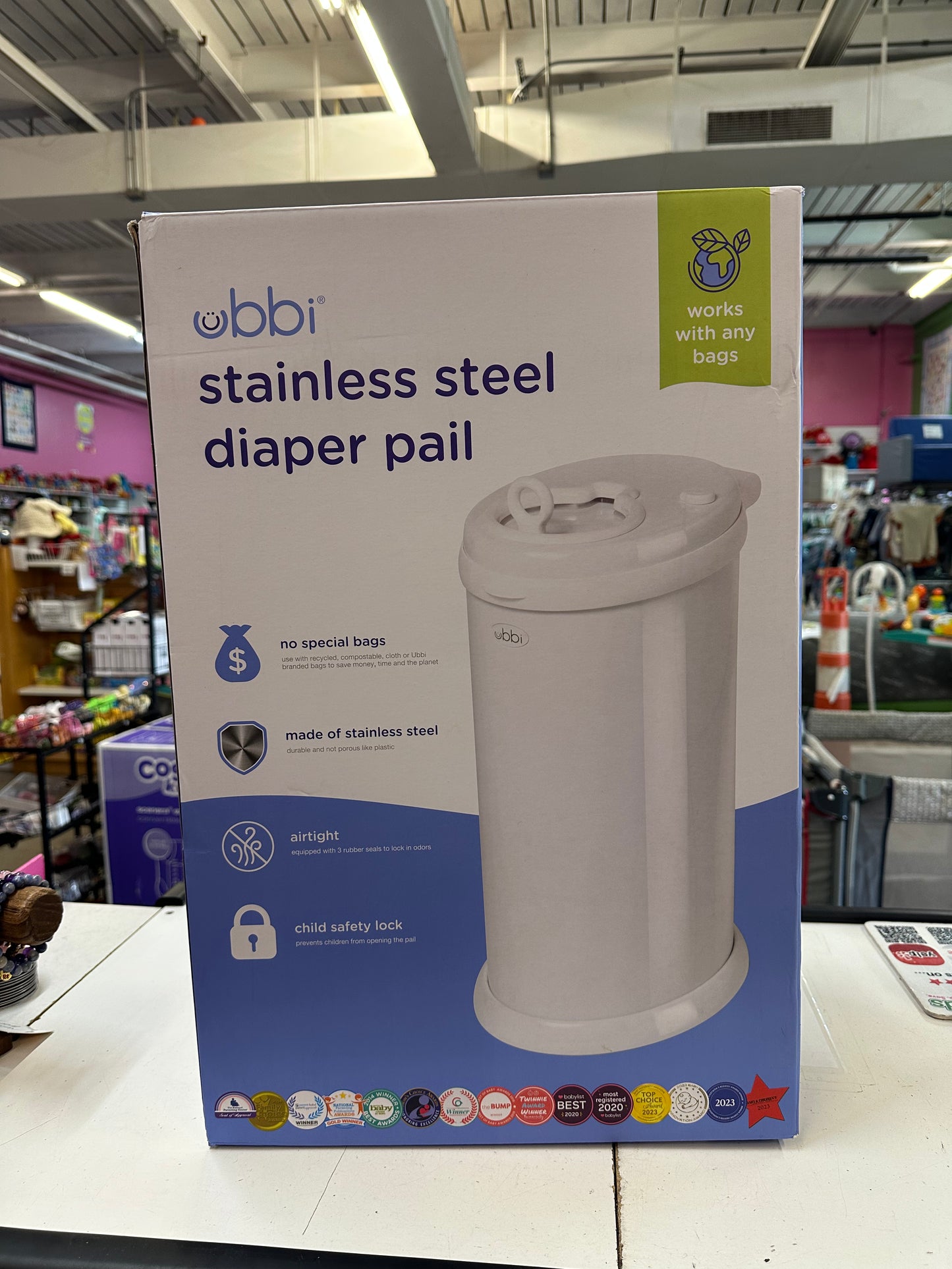 New Ubbi Diaper Pail