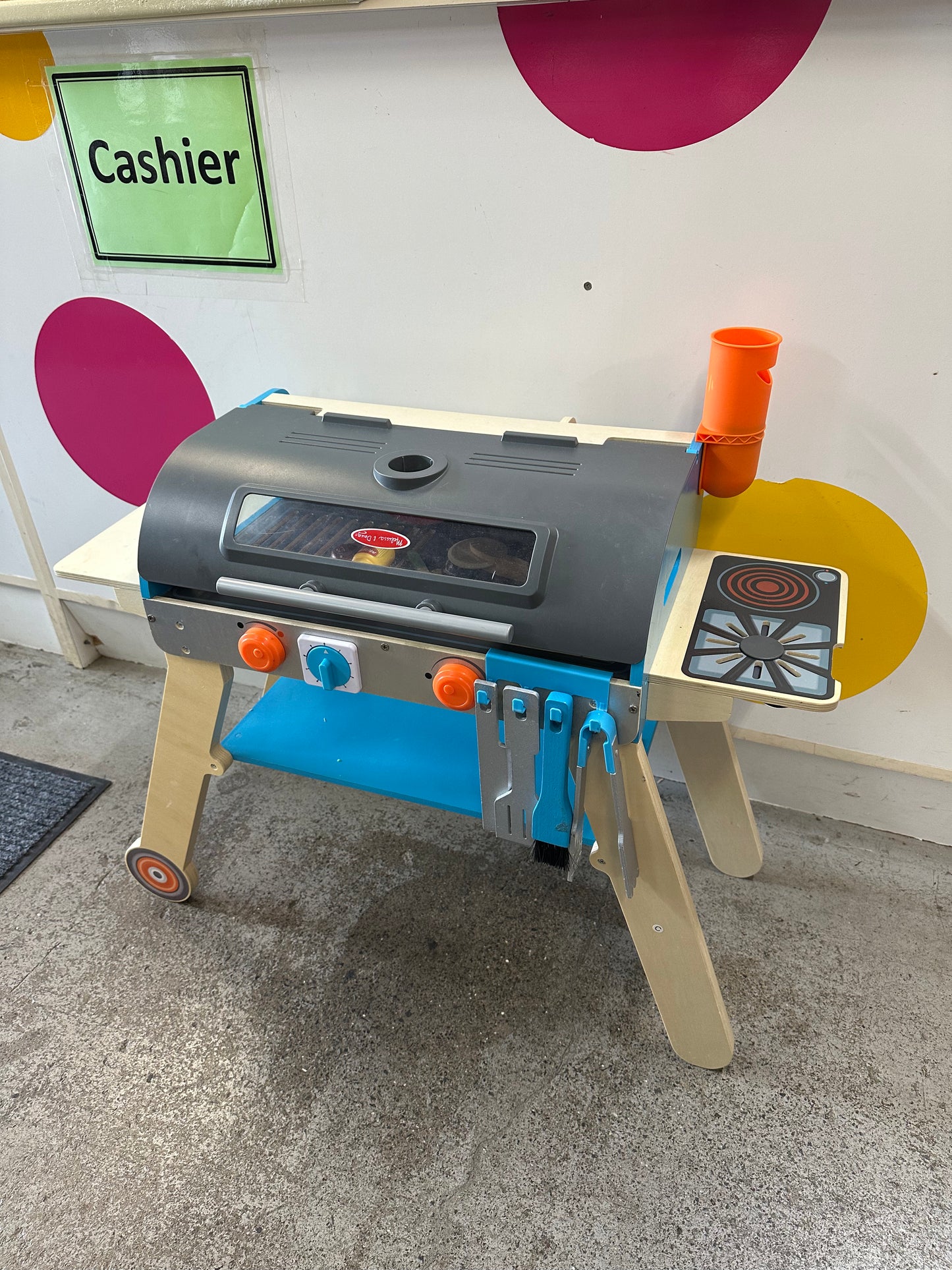 Melissa & Doug Wooden Grill, Smoker & Pizza Oven