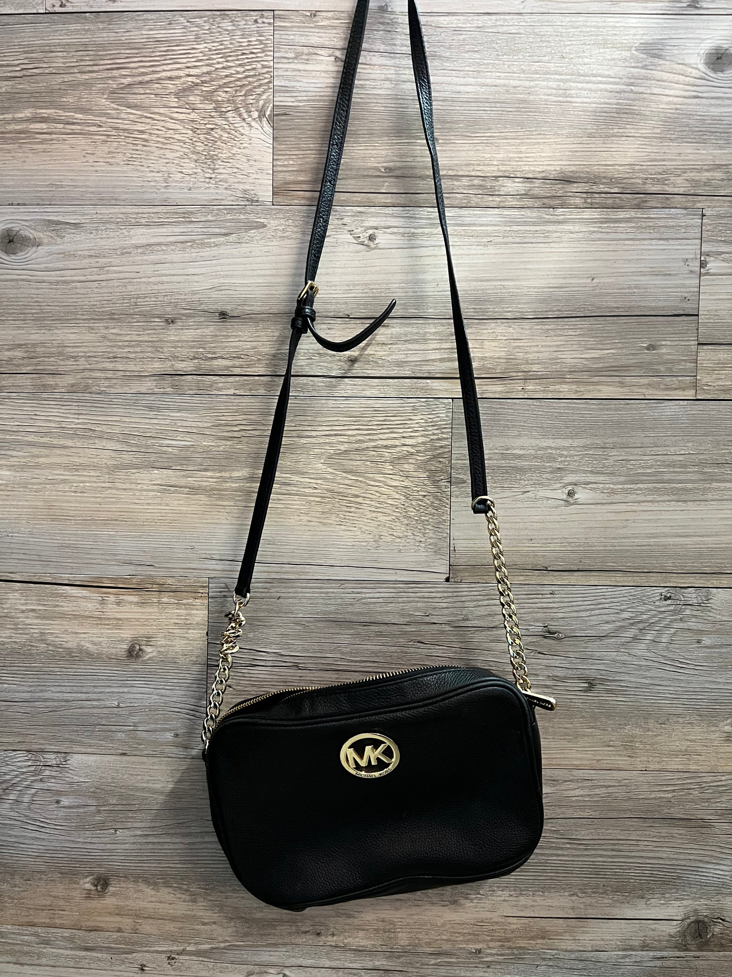 Michael Kors Leather Crossbody, Blk