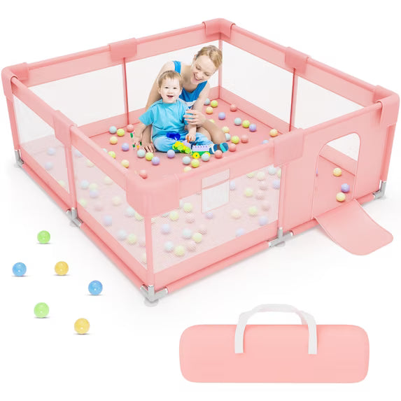 Baby Playpen w/ Bag, 50"x50" Pink
